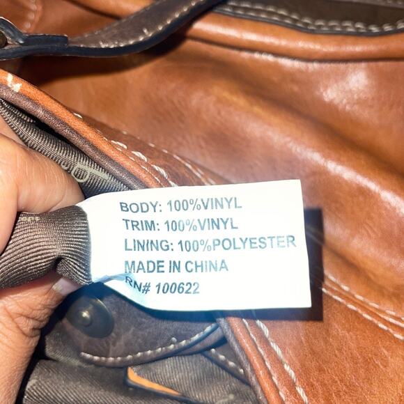 BOC Born Concepts Brown Faux Leather Handbag Tassel Western Purse Cowgirl - Picture 5 of 7